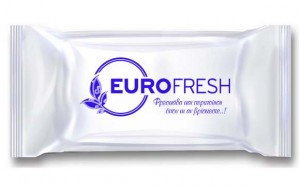 Eurofresh Refreshing Towel - Medium Size White Packaging Available Logo Colors: Black, Blue, Brown, Green, Red, Silver